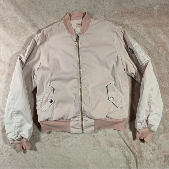 Hudson The Gene Pink Puffer Bomber Jacket S - Picture 2 of 12
